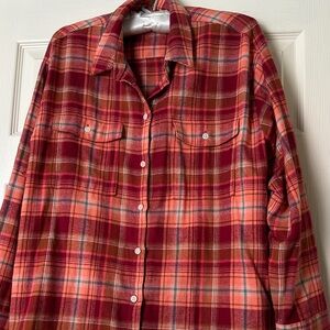 Old Navy Red Plaid Button Down Shirt